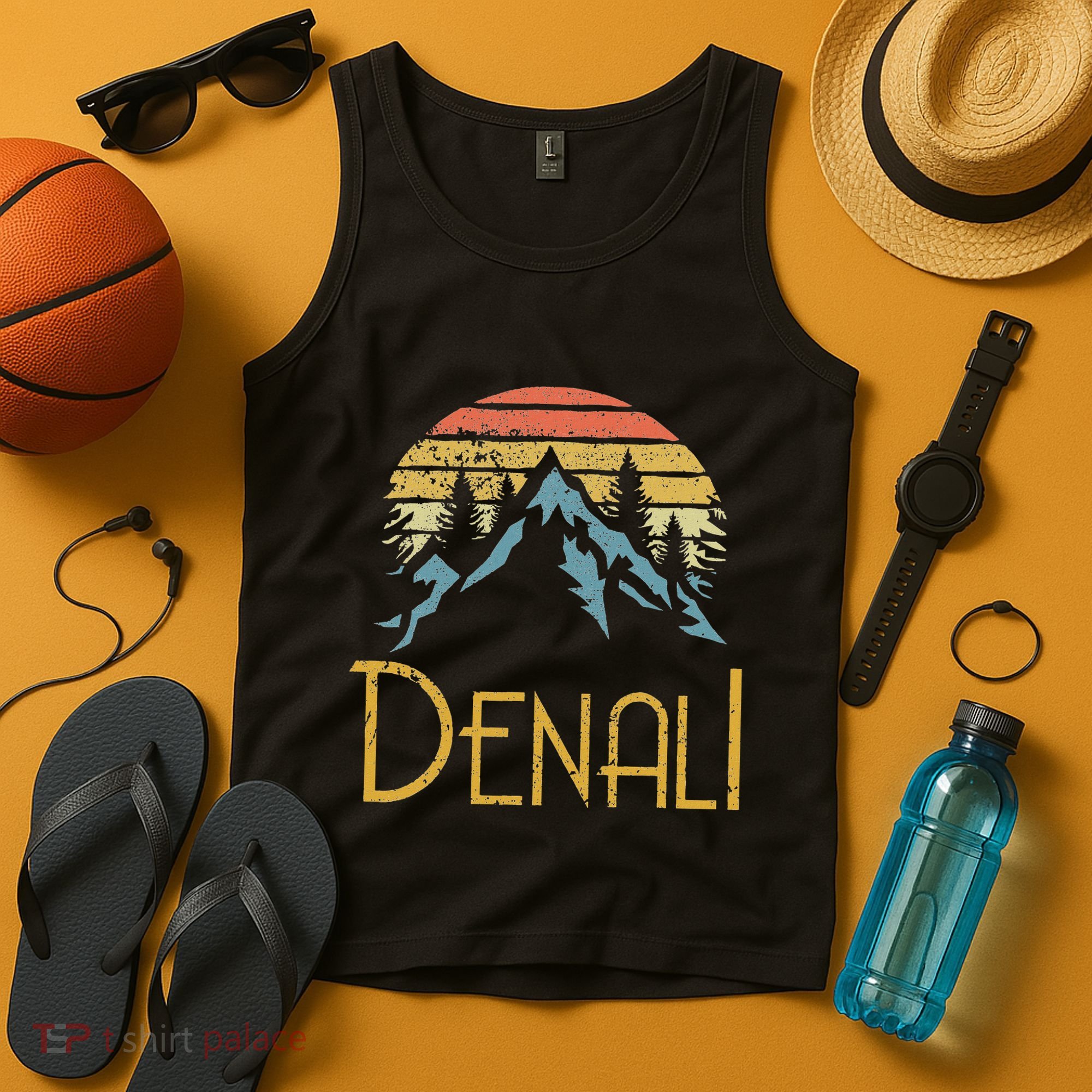 Mount Denali Alaska Mountains Camping Hiking Outdoor Tank Top