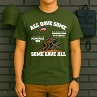 Memorial Day All Gave Some Some Gave All Remembering Our Heroes T-Shirt thumb 6