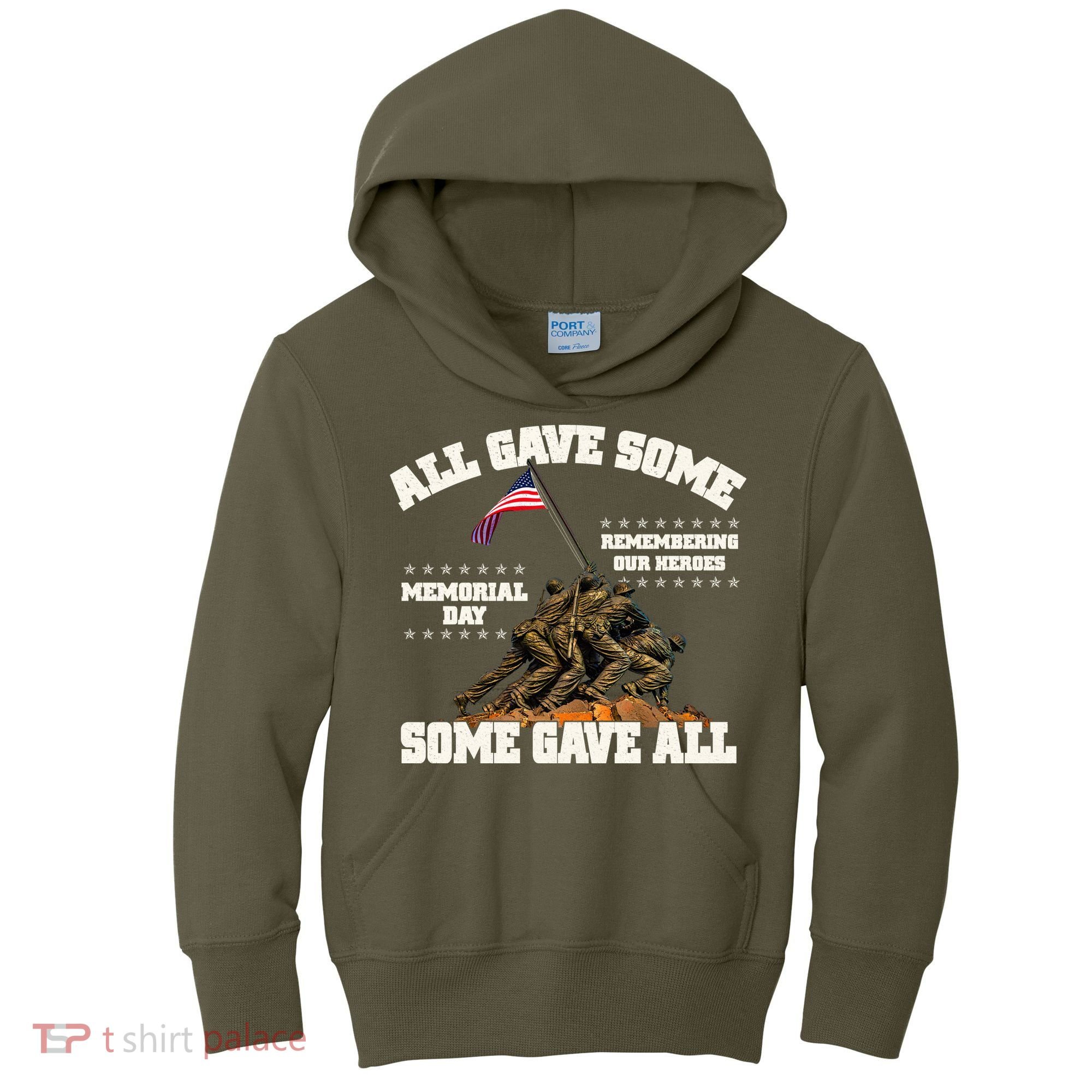 Memorial Day All Gave Some Some Gave All Remembering Our Heroes Kids Hoodie