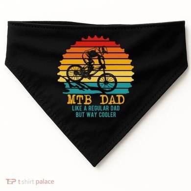 MTB Dad Apparel Retro Mountain Bike Dad USA-Made Doggie Bandana