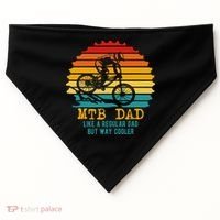 MTB Dad Apparel Retro Mountain Bike Dad USA-Made Doggie Bandana thumb 0