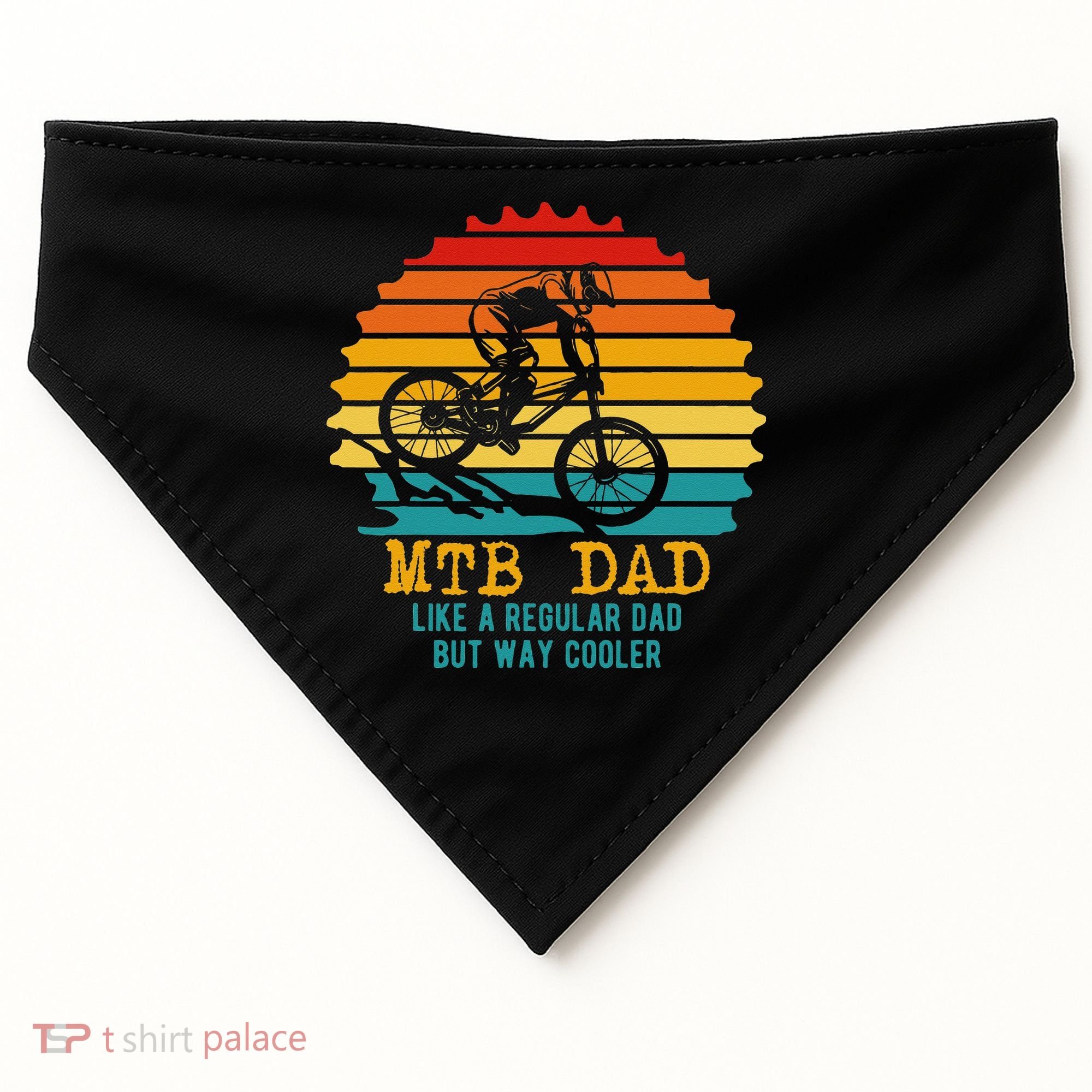 MTB Dad Apparel Retro Mountain Bike Dad USA-Made Doggie Bandana