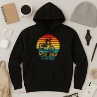 MTB Dad Apparel Retro Mountain Bike Dad Hoodie thumb 3