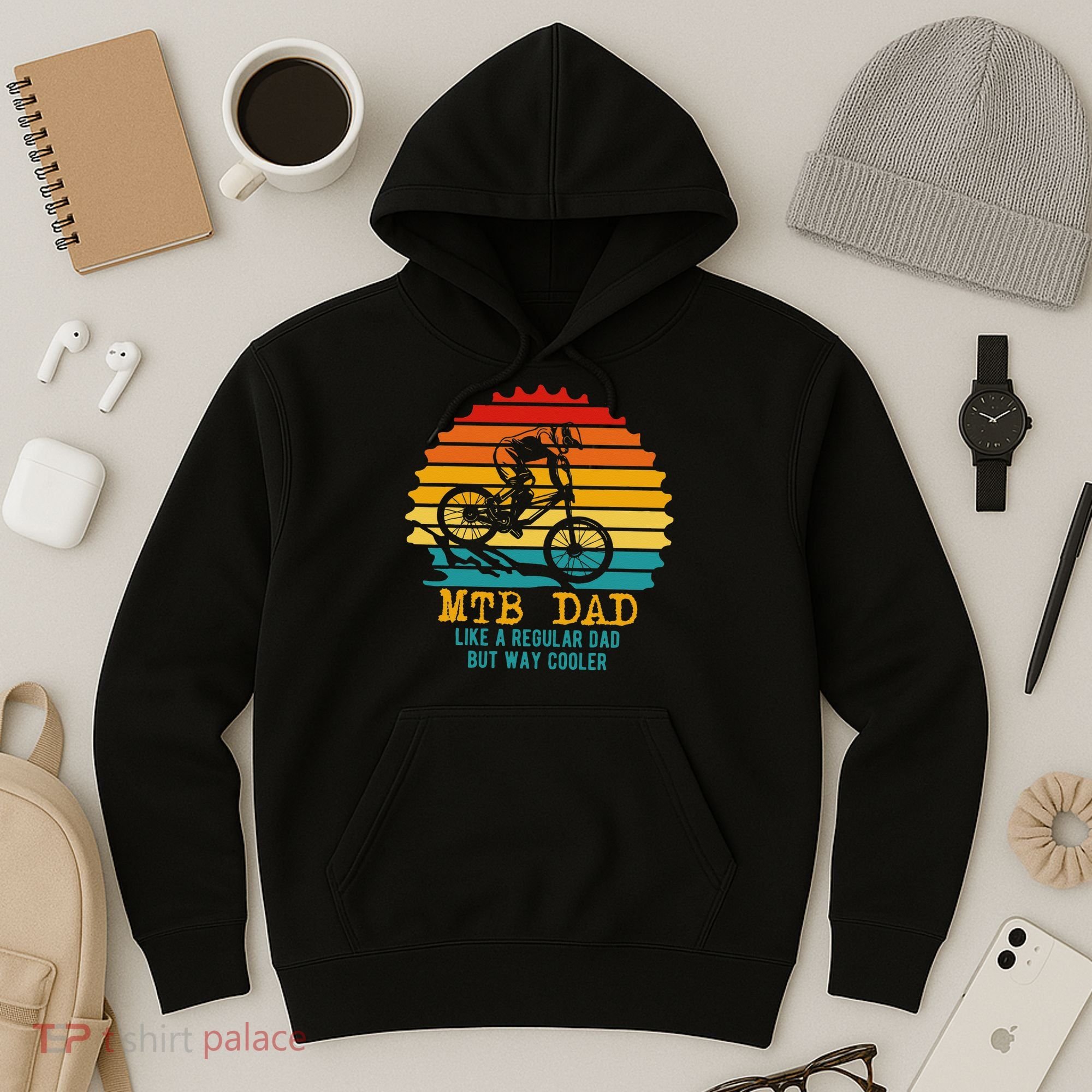 MTB Dad Apparel Retro Mountain Bike Dad Hoodie