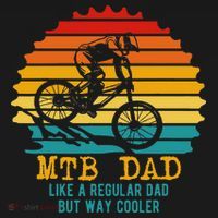 MTB Dad Apparel Retro Mountain Bike Dad Long Sleeve Shirt thumb 2