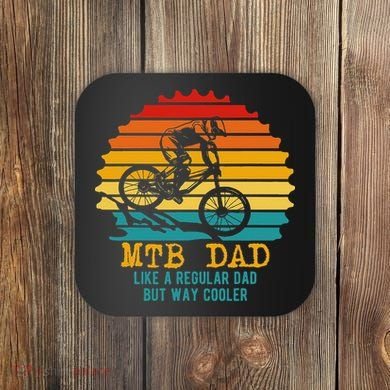 MTB Dad Apparel Retro Mountain Bike Dad Coaster