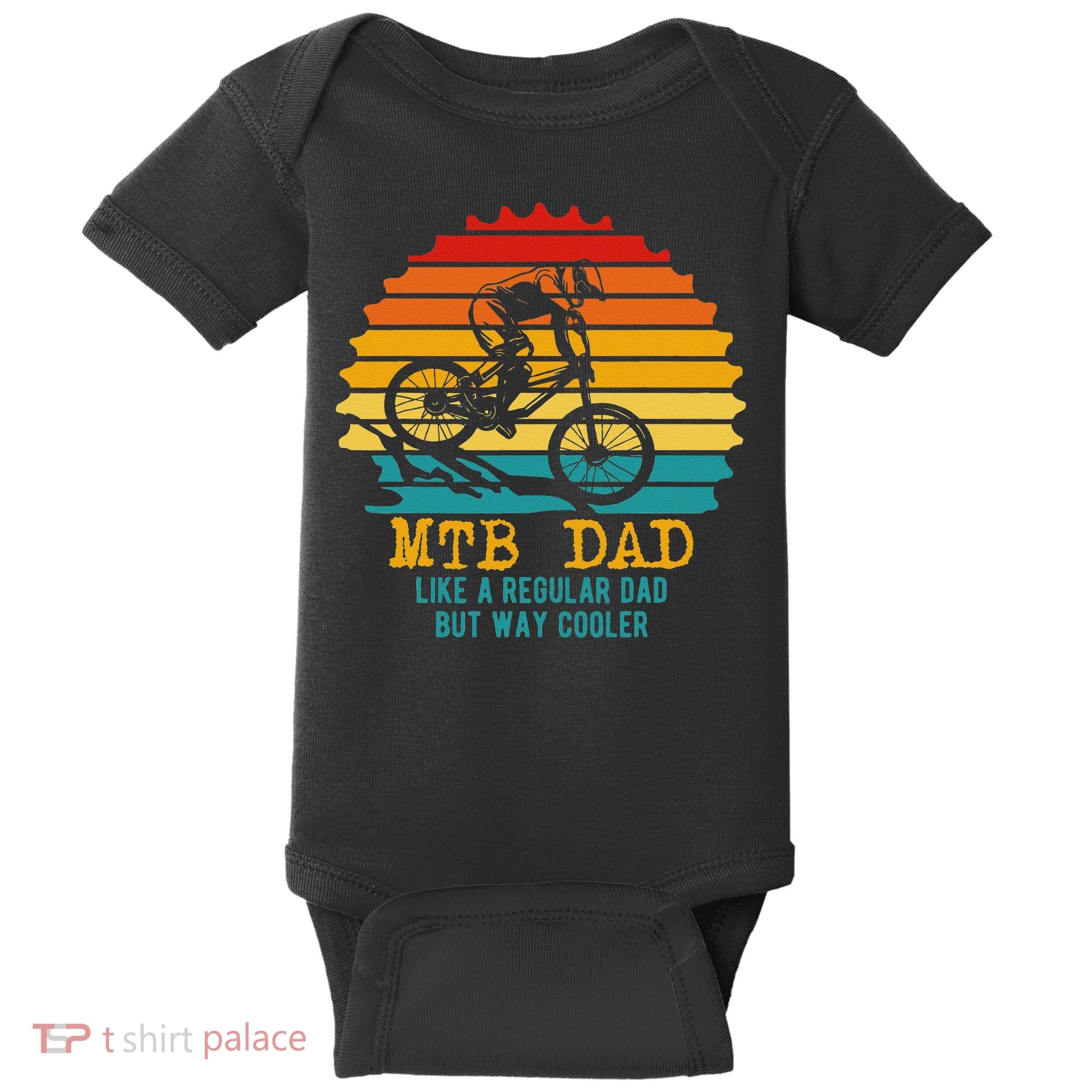 MTB Dad Apparel Retro Mountain Bike Dad Baby Bodysuit