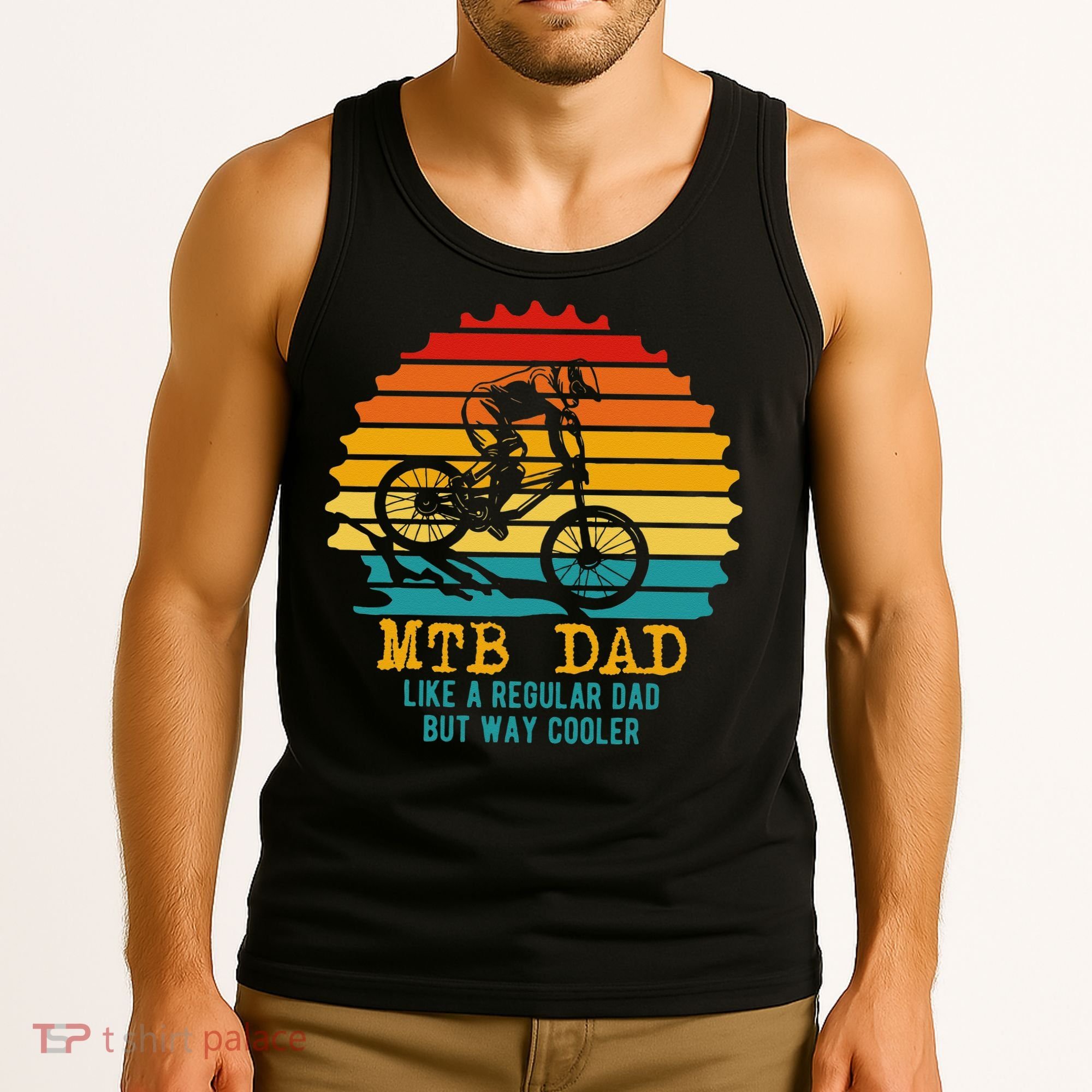 MTB Dad Apparel Retro Mountain Bike Dad Tank Top