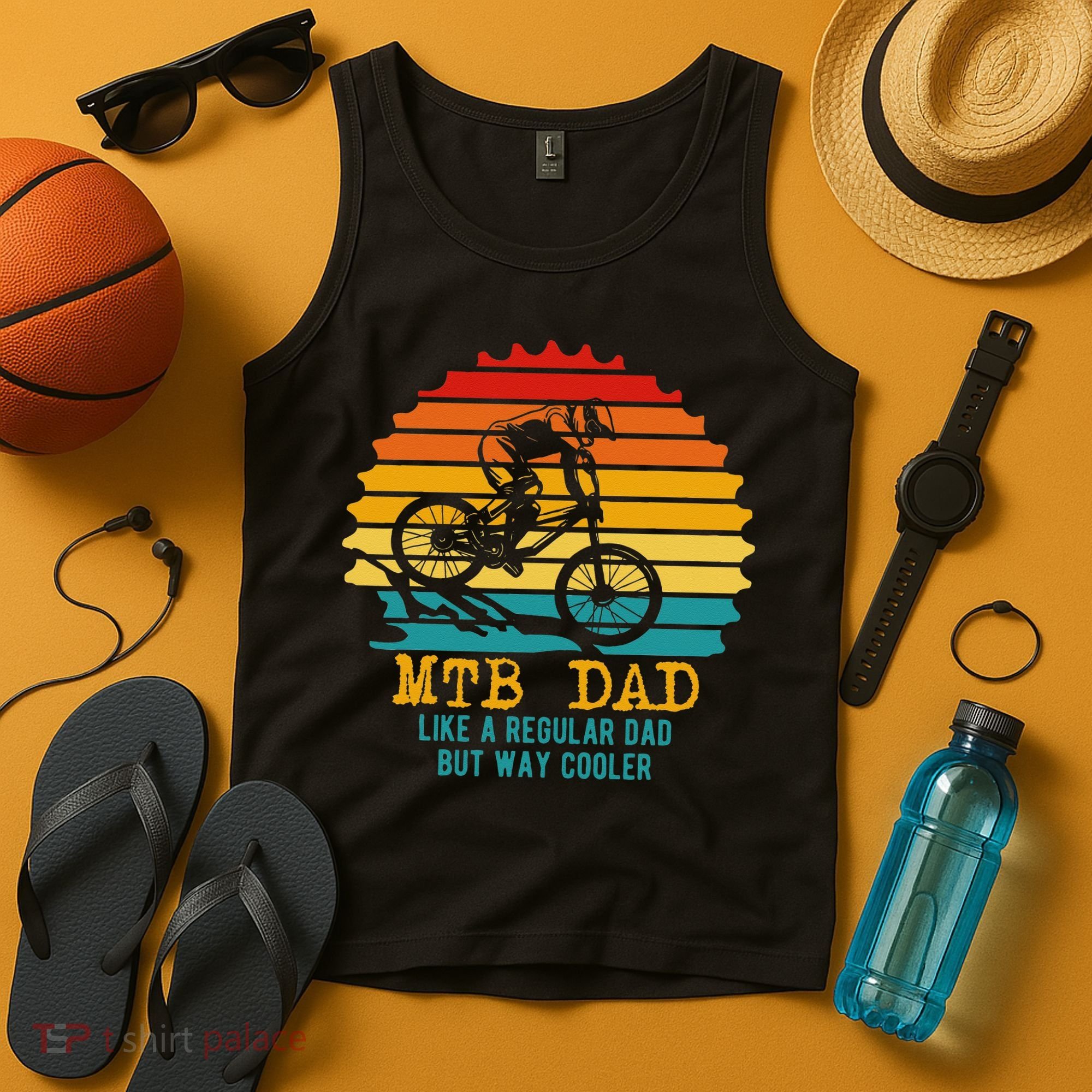 MTB Dad Apparel Retro Mountain Bike Dad Tank Top