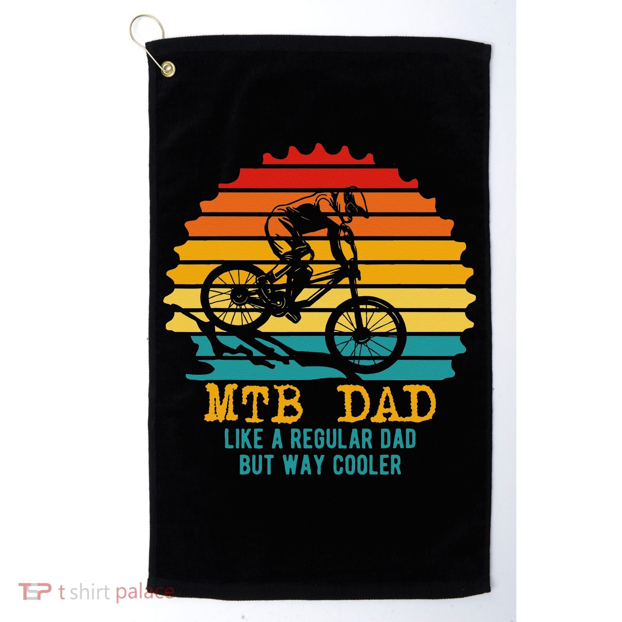 MTB Dad Apparel Retro Mountain Bike Dad Golf Towel