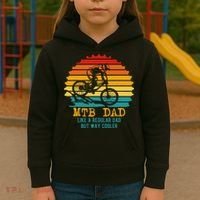 MTB Dad Apparel Retro Mountain Bike Dad Kids Hoodie thumb 3