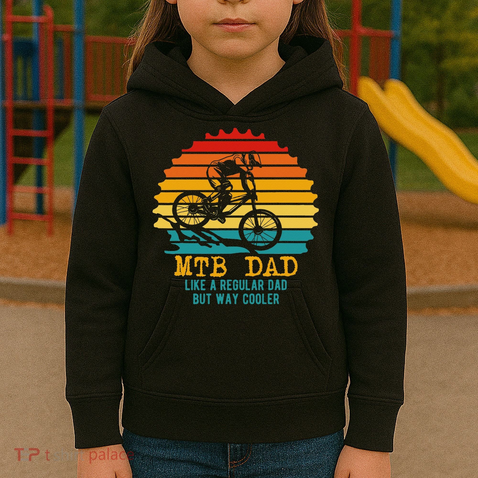 MTB Dad Apparel Retro Mountain Bike Dad Kids Hoodie