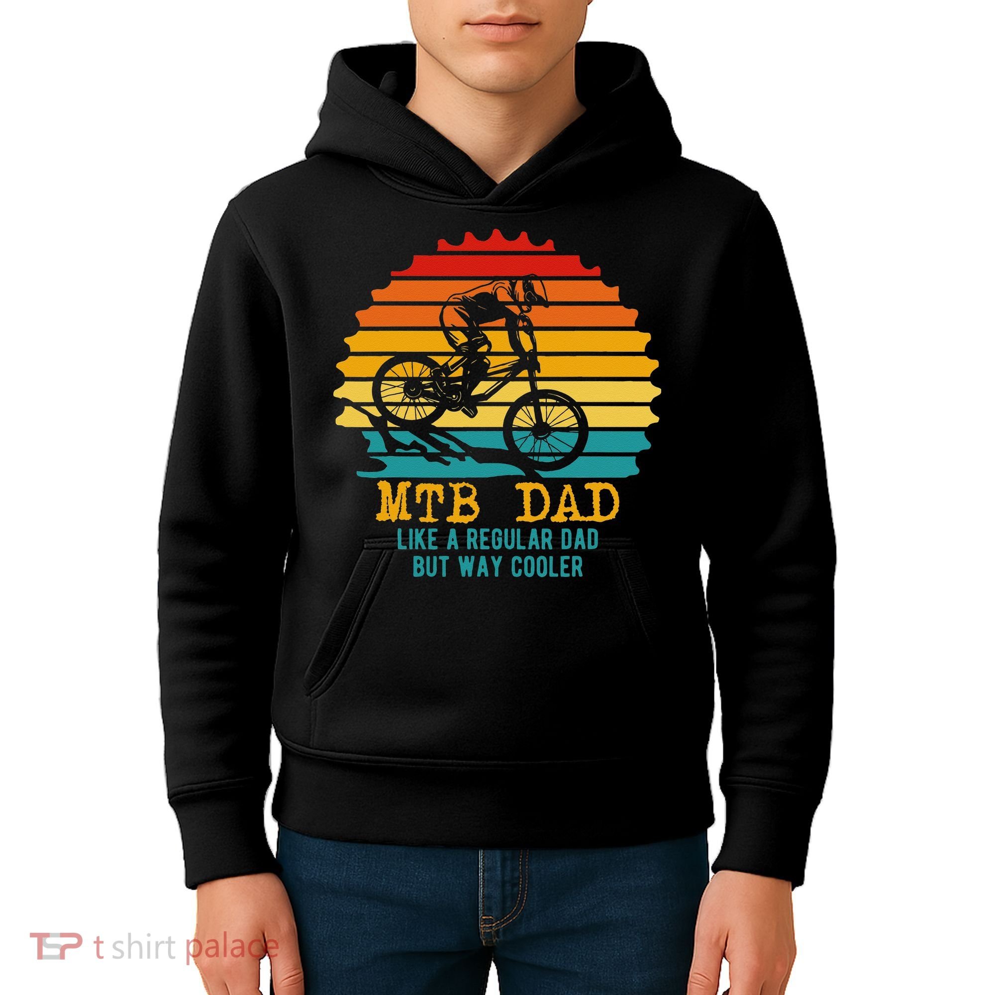 MTB Dad Apparel Retro Mountain Bike Dad Kids Hoodie