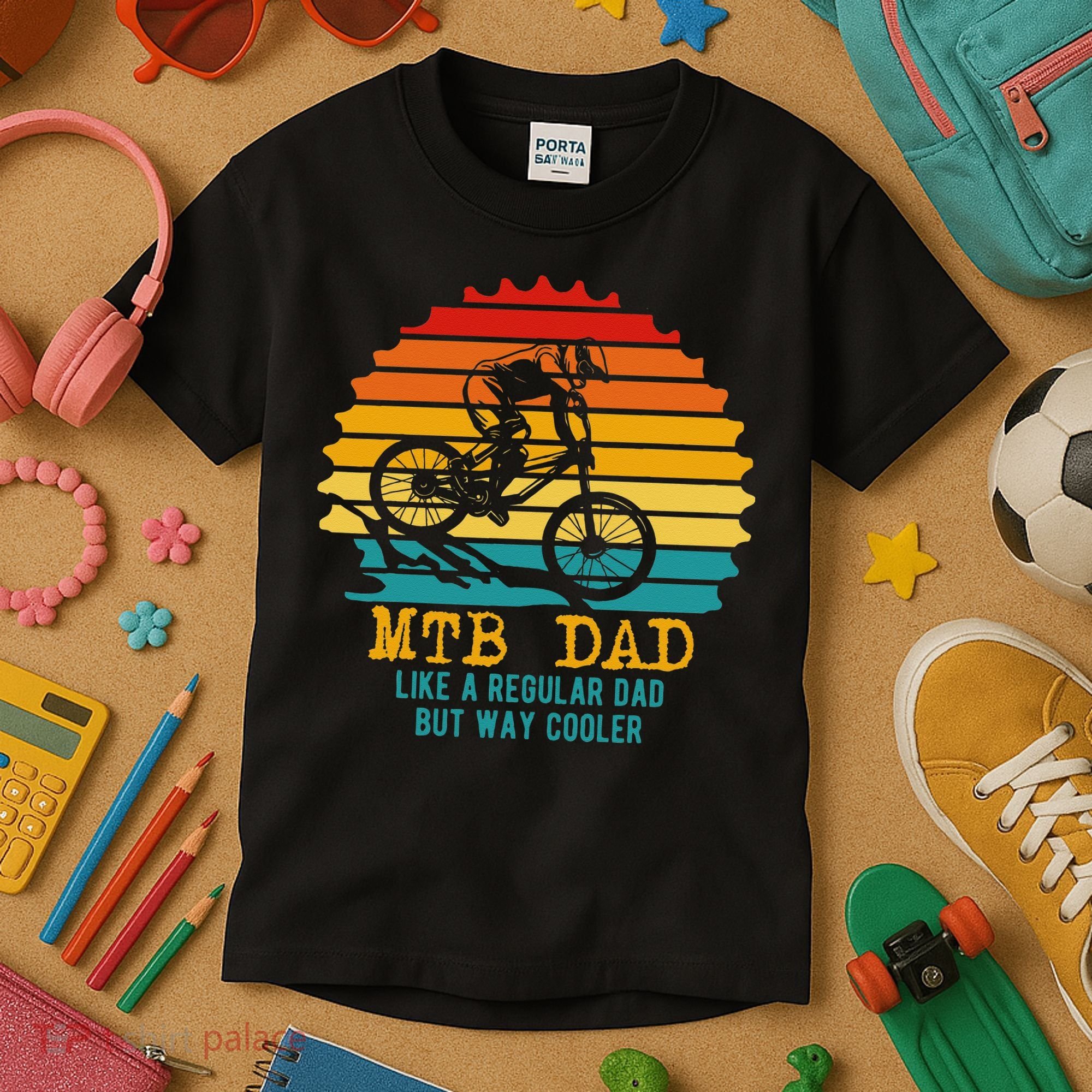 MTB Dad Apparel Retro Mountain Bike Dad Kids T-Shirt