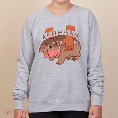 Moo Deng A Hh Hhhh Hippo Funny Women's Sweatshirt