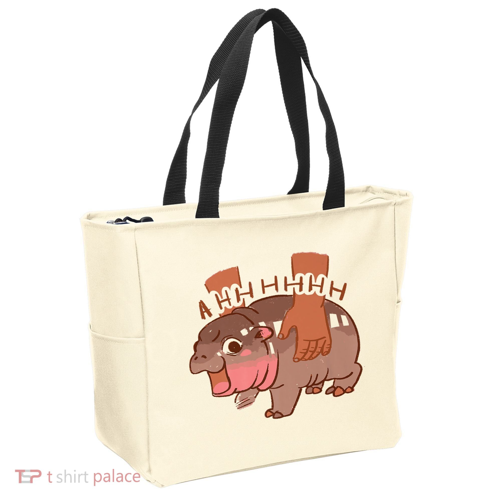 Moo Deng A Hh Hhhh Hippo Funny Tote Bag