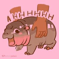 Moo Deng A Hh Hhhh Hippo Funny Coaster thumb 2