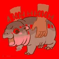 Moo Deng A Hh Hhhh Hippo Funny Santa Hat thumb 1