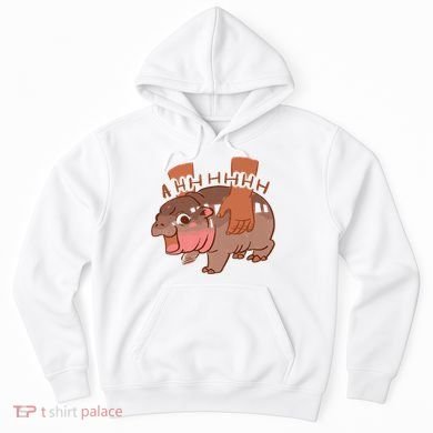 Moo Deng A Hh Hhhh Hippo Funny Hoodie