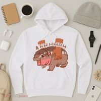 Moo Deng A Hh Hhhh Hippo Funny Hoodie thumb 3