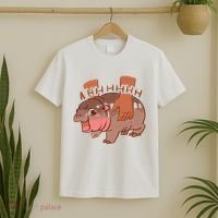 Moo Deng A Hh Hhhh Hippo Funny T-Shirt thumb 2