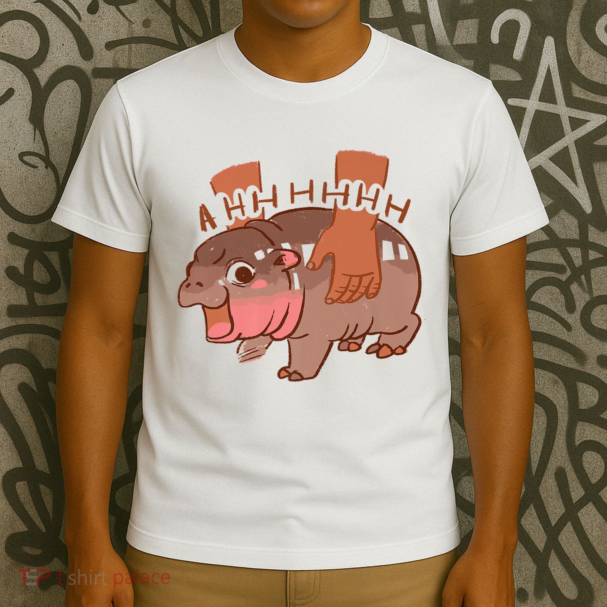 Moo Deng A Hh Hhhh Hippo Funny T-Shirt