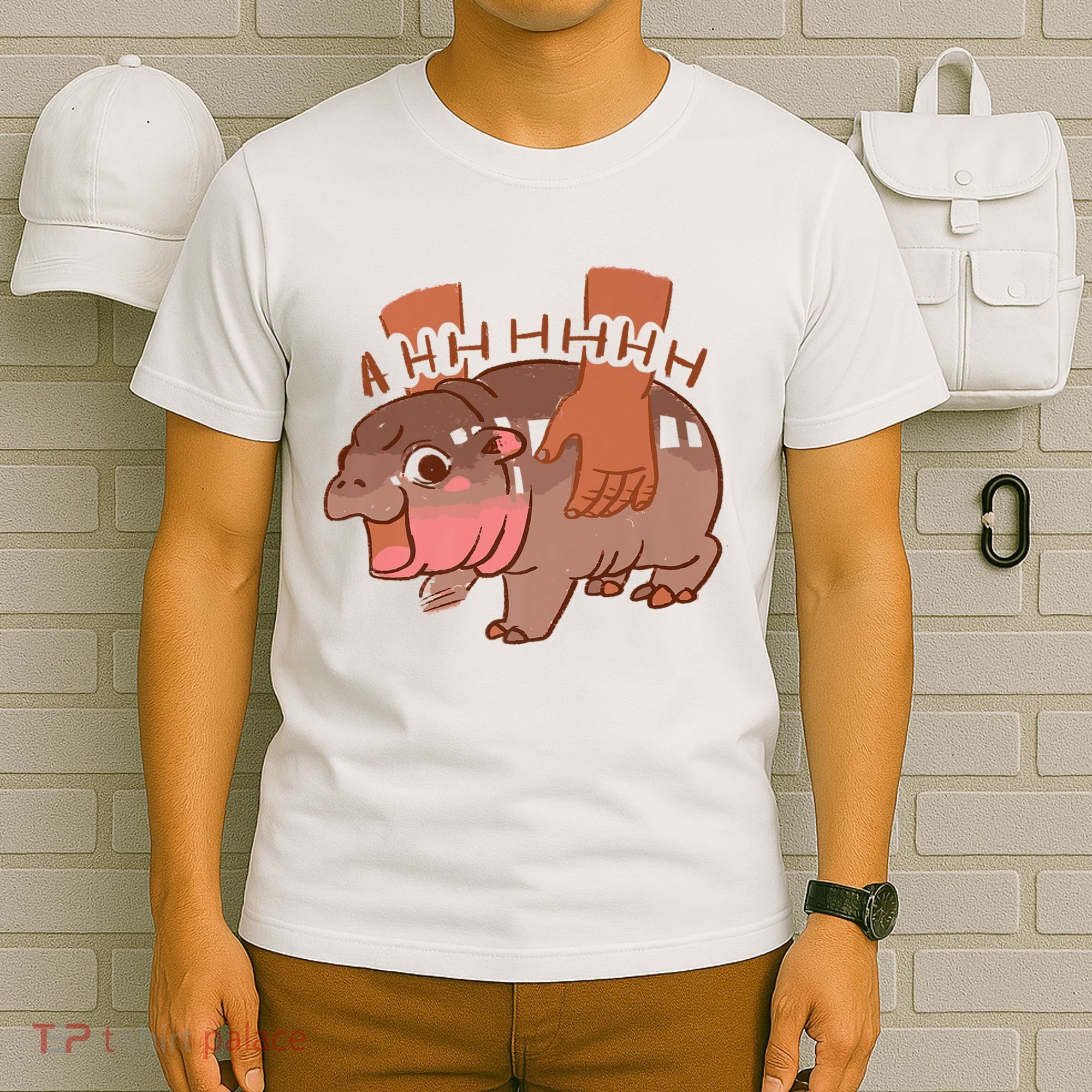 Moo Deng A Hh Hhhh Hippo Funny T-Shirt