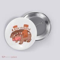 Moo Deng A Hh Hhhh Hippo Funny Button thumb 0