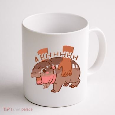 Moo Deng A Hh Hhhh Hippo Funny Coffee Mug back