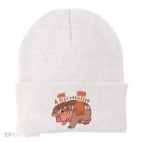 Moo Deng A Hh Hhhh Hippo Funny Beanie thumb 0
