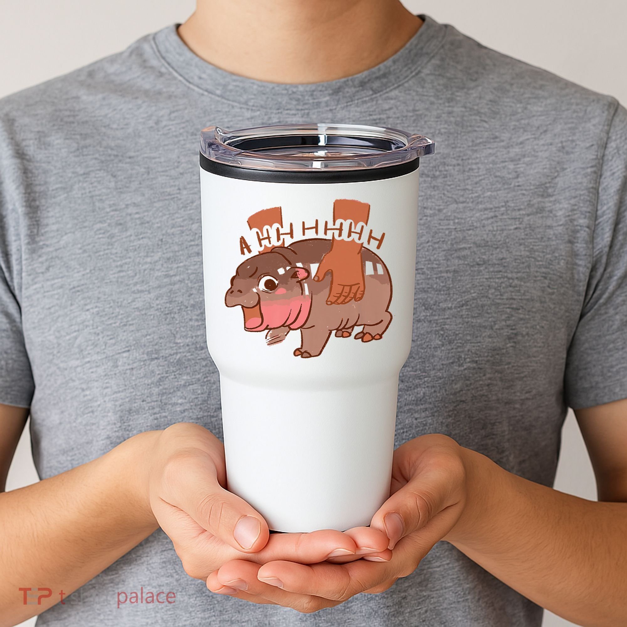 Moo Deng A Hh Hhhh Hippo Funny Tumbler