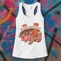 Moo Deng A Hh Hhhh Hippo Funny Women's Tank Top thumb 3