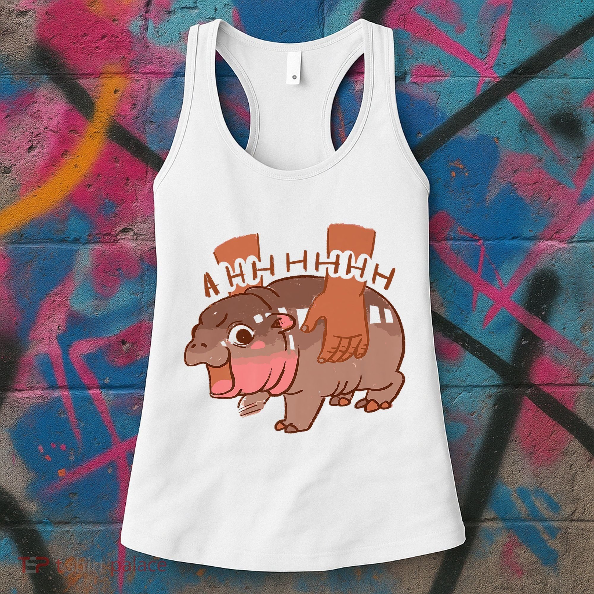 Moo Deng A Hh Hhhh Hippo Funny Women's Tank Top