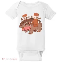 Moo Deng A Hh Hhhh Hippo Funny Baby Bodysuit thumb 0