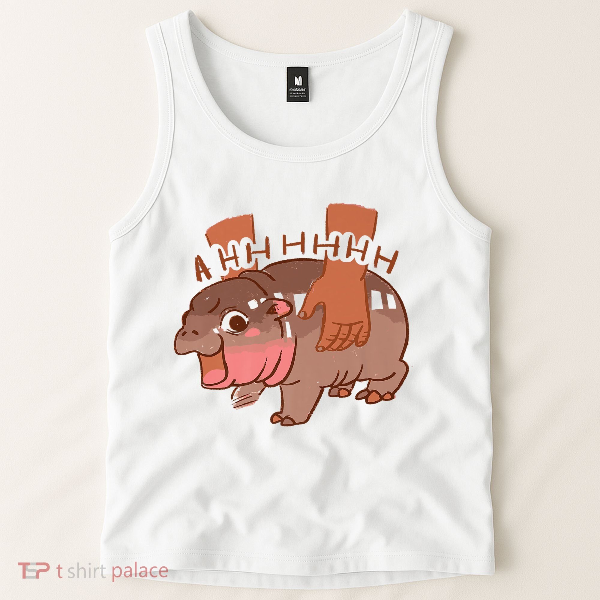 Moo Deng A Hh Hhhh Hippo Funny Tank Top