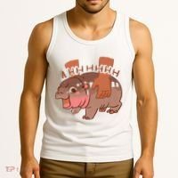 Moo Deng A Hh Hhhh Hippo Funny Tank Top thumb 3