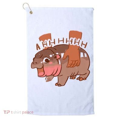 Moo Deng A Hh Hhhh Hippo Funny Golf Towel