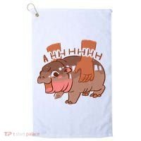 Moo Deng A Hh Hhhh Hippo Funny Golf Towel thumb 0