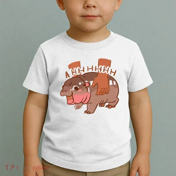 Moo Deng A Hh Hhhh Hippo Funny Toddler T-Shirt