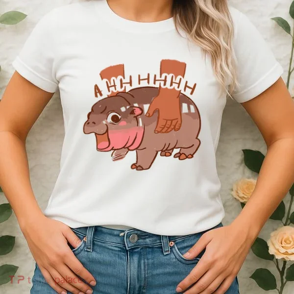 Moo Deng A Hh Hhhh Hippo Funny Women's T-Shirt