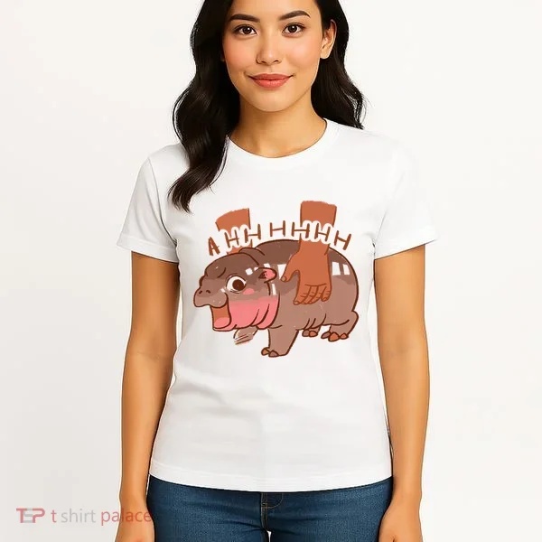 Moo Deng A Hh Hhhh Hippo Funny Women's T-Shirt