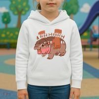Moo Deng A Hh Hhhh Hippo Funny Kids Hoodie thumb 3