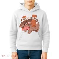 Moo Deng A Hh Hhhh Hippo Funny Kids Hoodie thumb 4