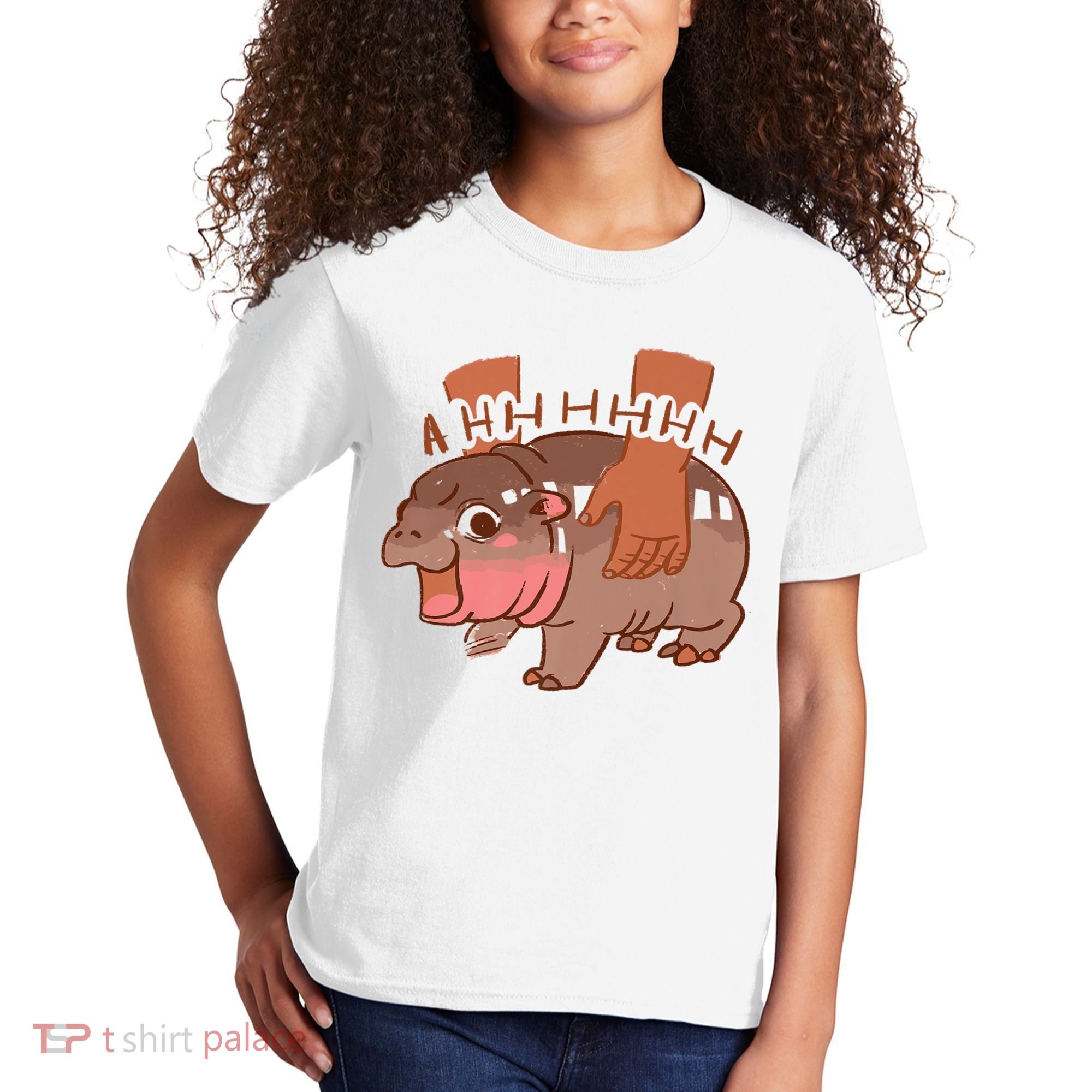 Moo Deng A Hh Hhhh Hippo Funny Kids T-Shirt