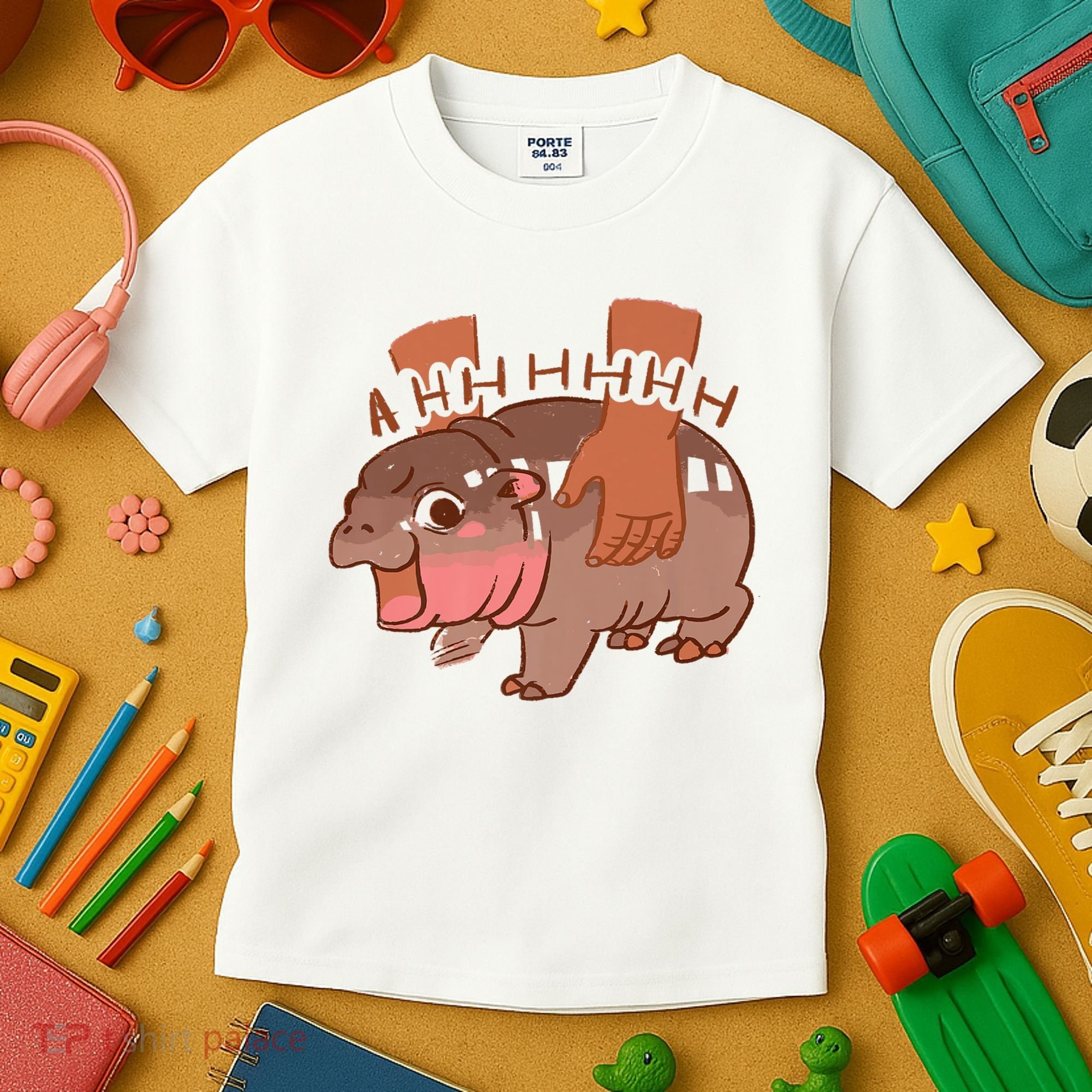 Moo Deng A Hh Hhhh Hippo Funny Kids T-Shirt