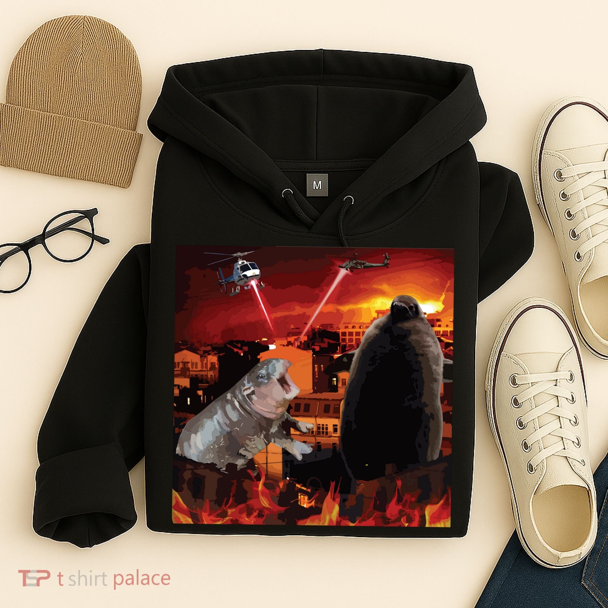 Moo Deng And Pesto Battle Hoodie