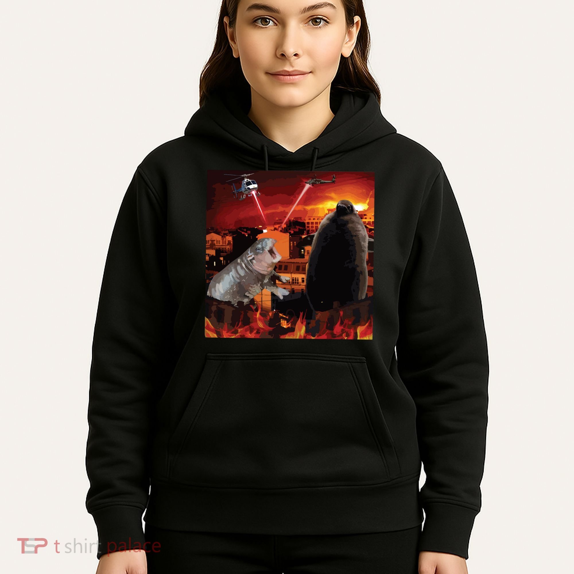 Moo Deng And Pesto Battle Hoodie