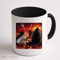 Moo Deng And Pesto Battle Coffee Mug thumb 1