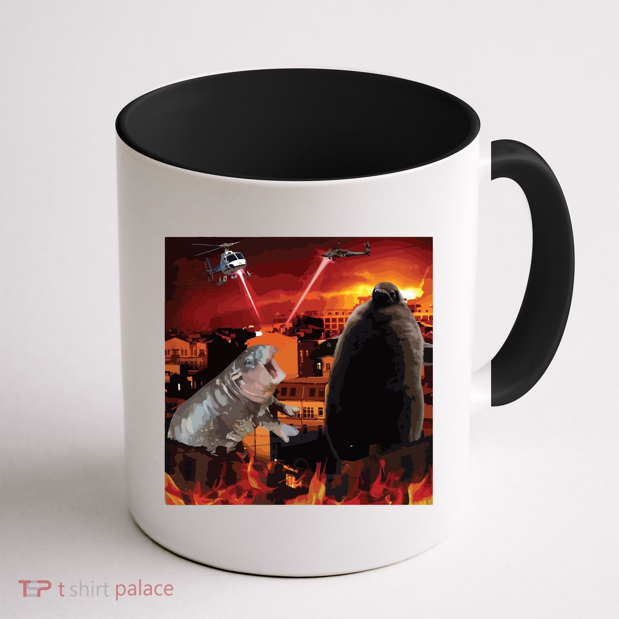Moo Deng And Pesto Battle Coffee Mug