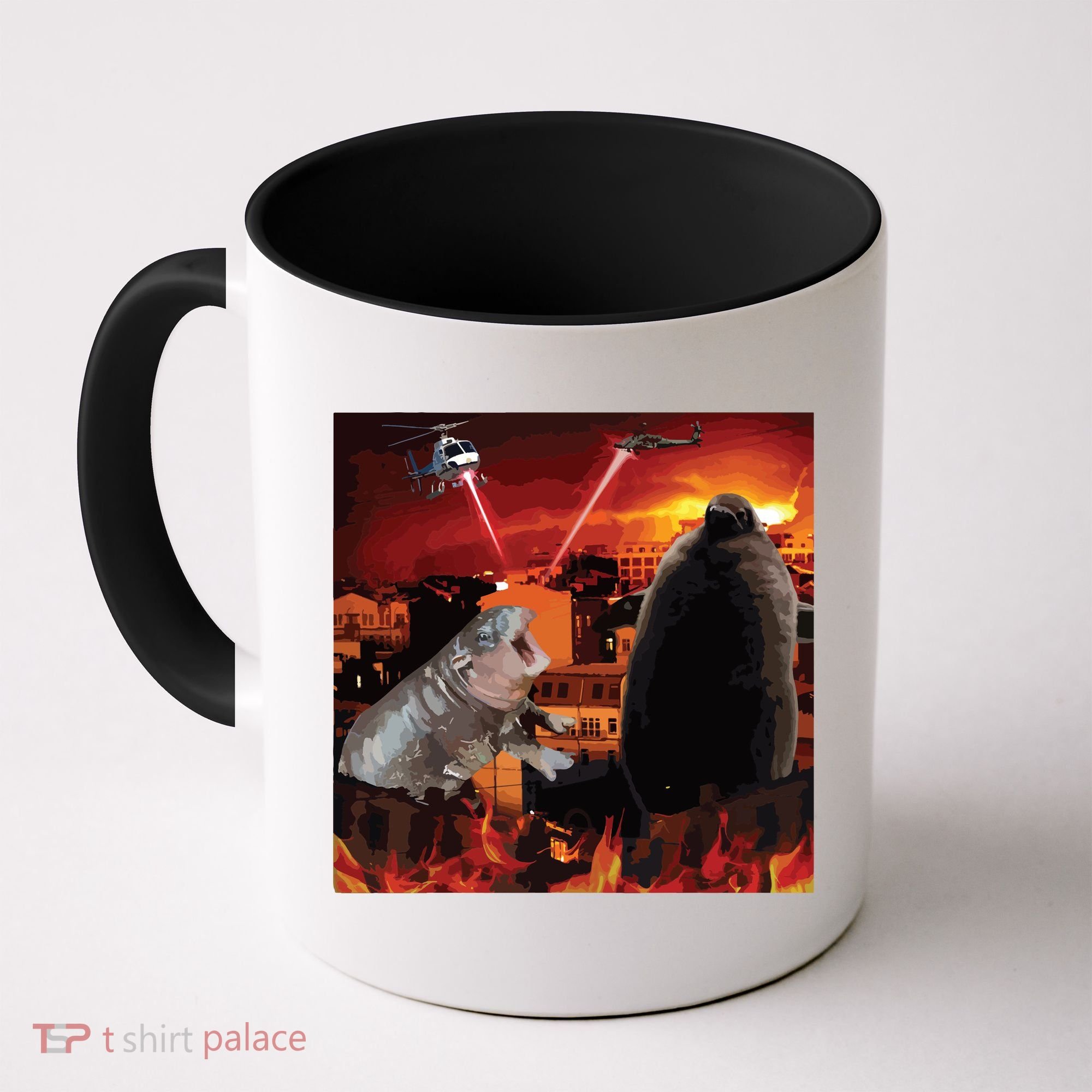 Moo Deng And Pesto Battle Coffee Mug
